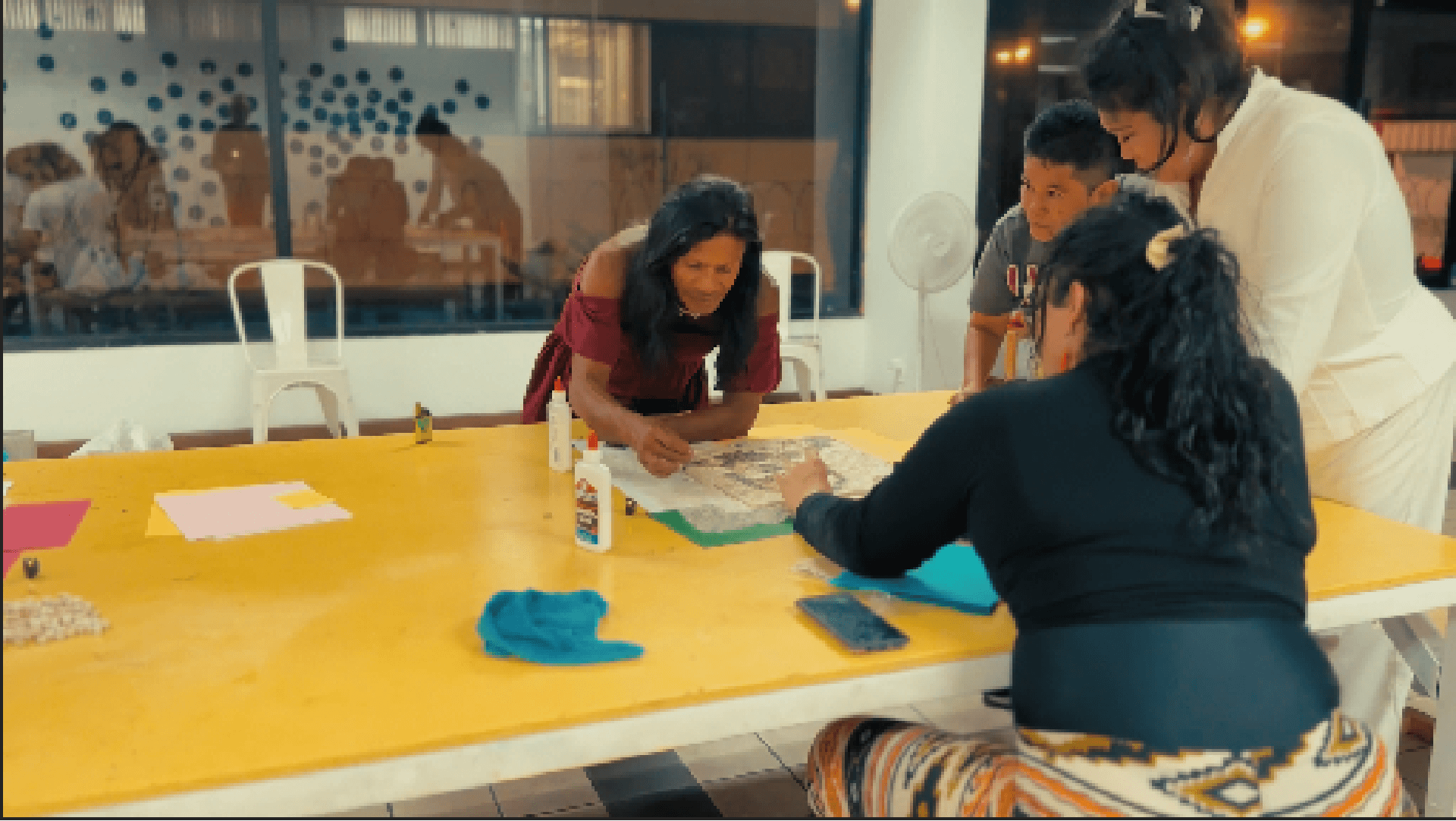 Colectivo Escarcha trabajando en Cero Uno